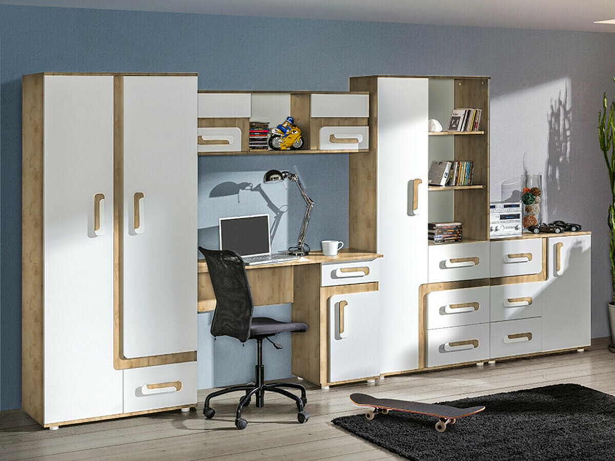 Commode Levtala 108 (Anthracite + Blanc + Turquoise)