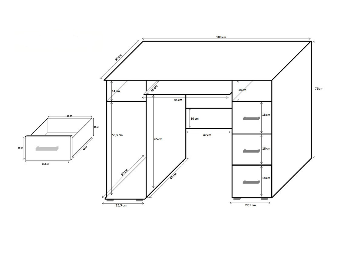 Bureau Cirevau 129 (Blanc)