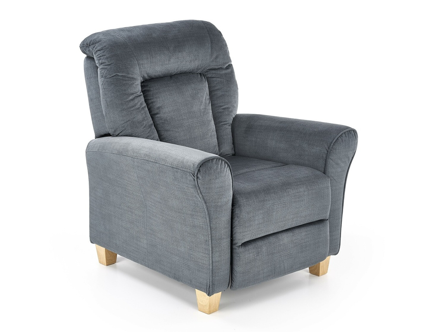 Fauteuil inclinable Houston 848 (Gris + Hêtre)