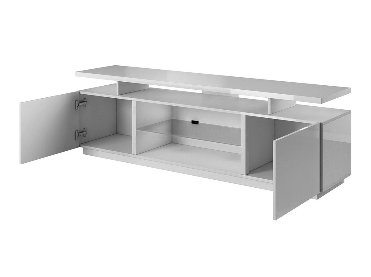 Meuble TV Figura (Gris + Gris brillant)