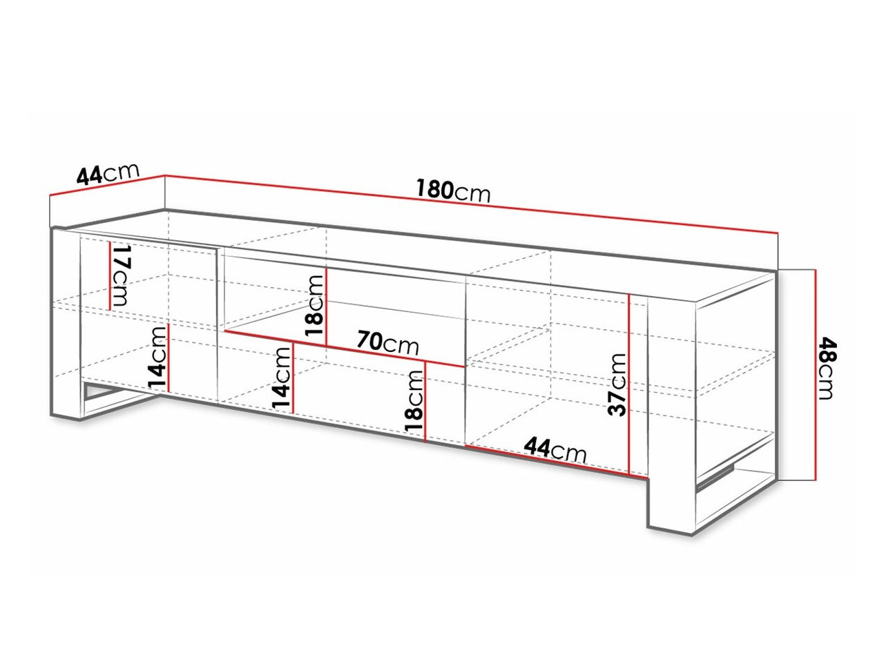 Meuble TV Socius (Chêne wotan + Anthracite)
