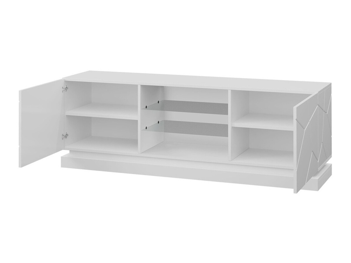 Meuble TV Linar (Noir + Noir brillant)