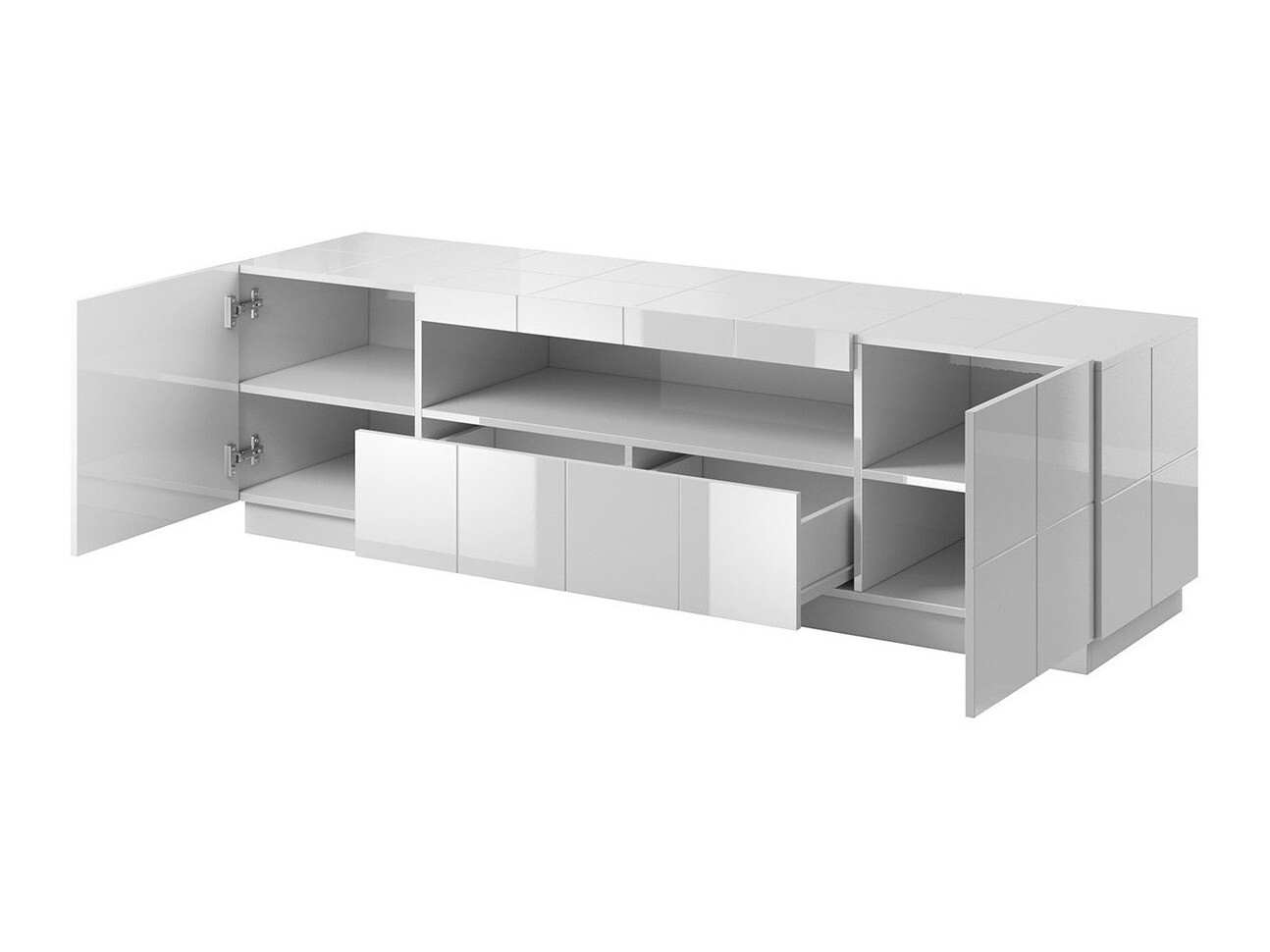 Meuble TV Charlotte 131 (Blanc brillant)