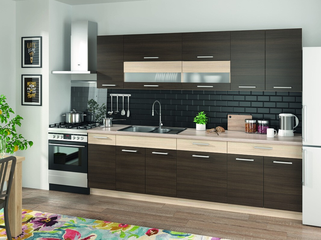 Armoire modulaire avec tiroirs et portes Mode Dark 110