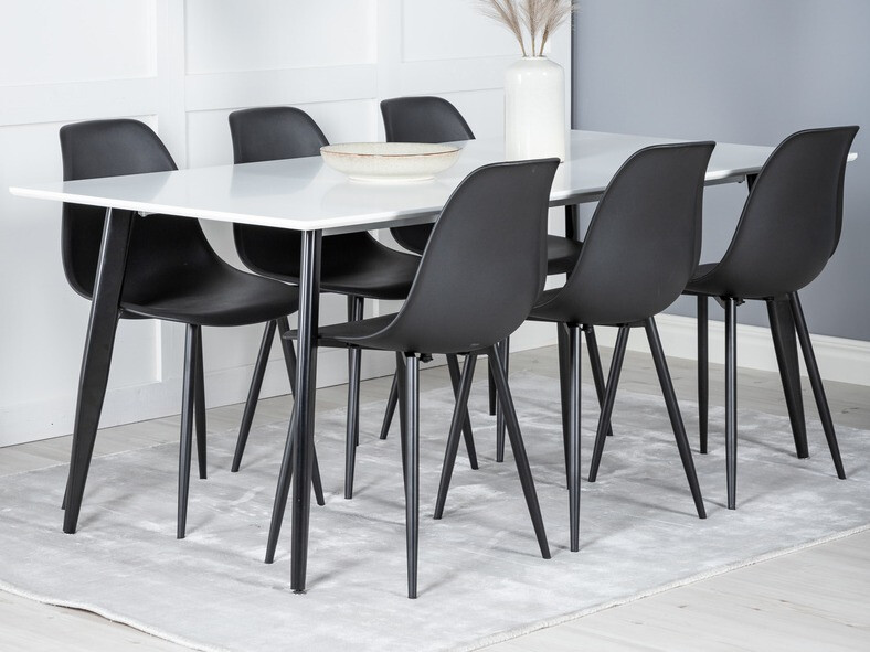 Table Dallas 127 (Blanc + Noir)
