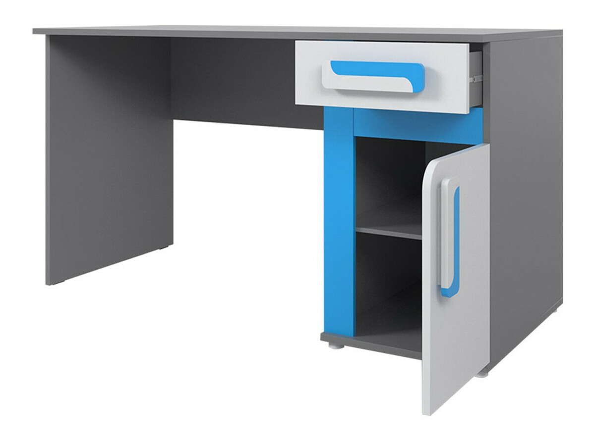 Chambre enfant complète Levtala 120 (Anthracite + Blanc + Turquoise)