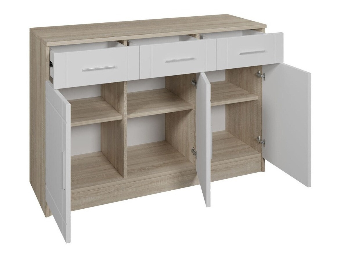 Commode Tucson 145 (Sonoma chêne + Blanc)