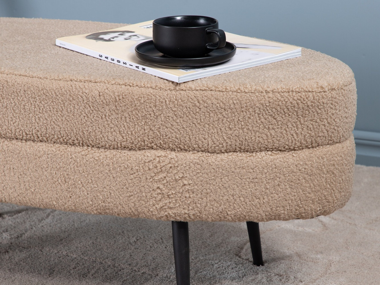 Banc rembourré Dallas 2920 (Beige + Noir)