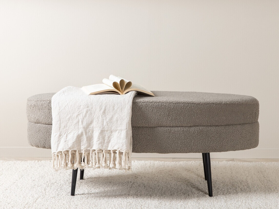 Banc rembourré Dallas 2920 (Gris foncé + Noir)
