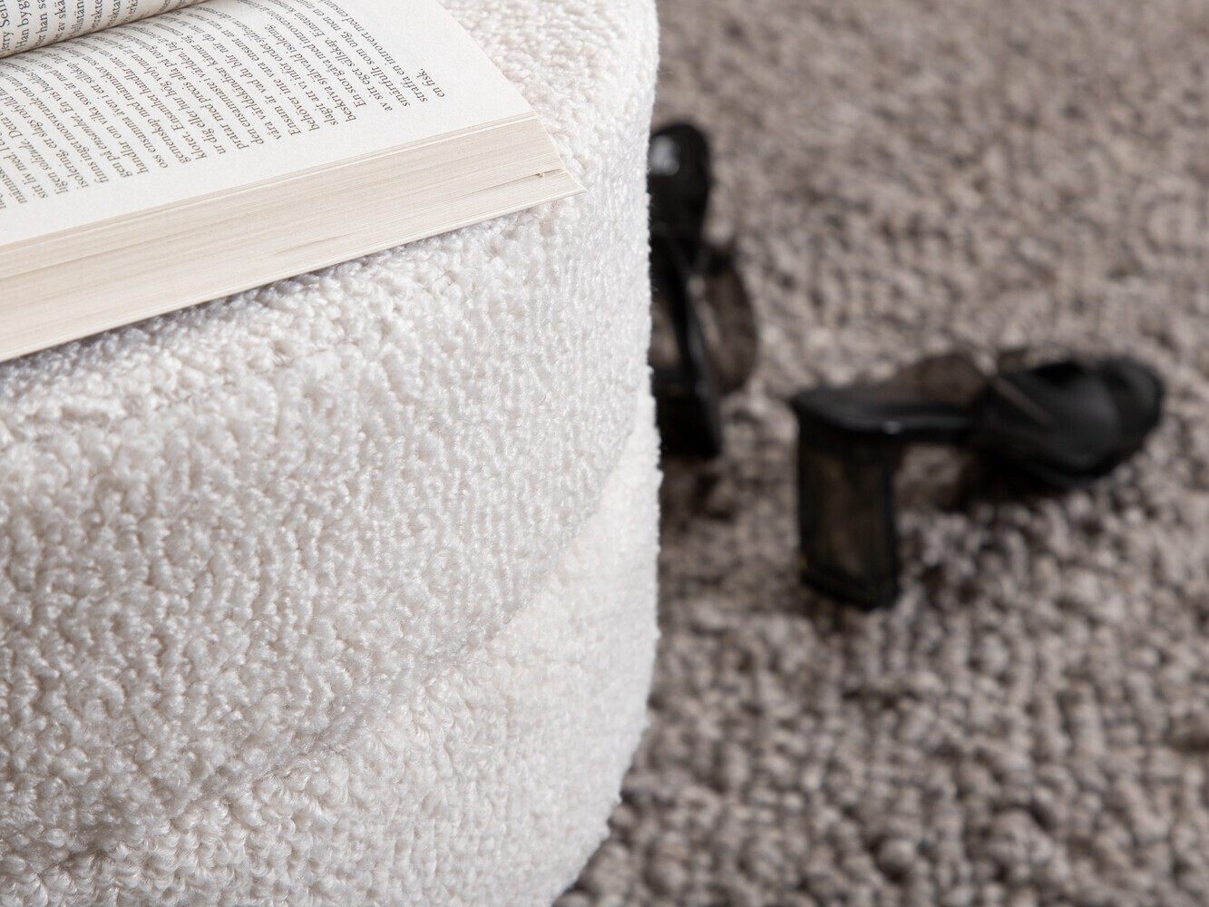 Pouf Dallas 2945 (Blanc + Noir)