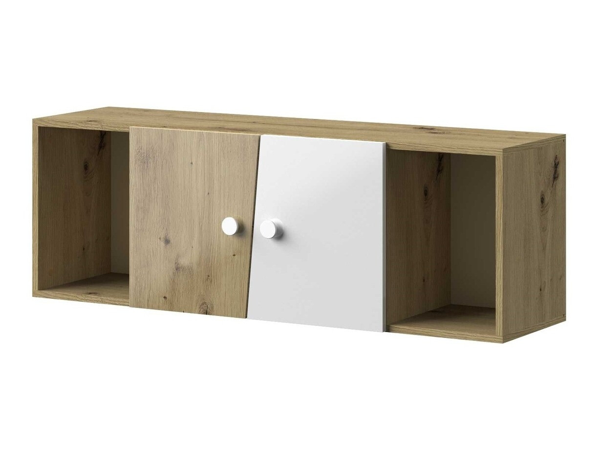 Armoire murale Mirelbu 111 (Chêne Artisan + Blanc brillant)