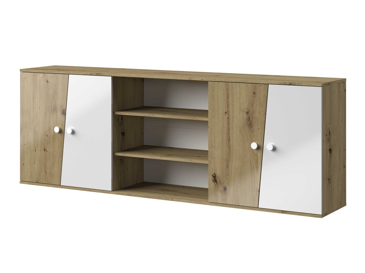 Armoire murale Mirelbu 115 (Chêne Artisan + Blanc brillant)
