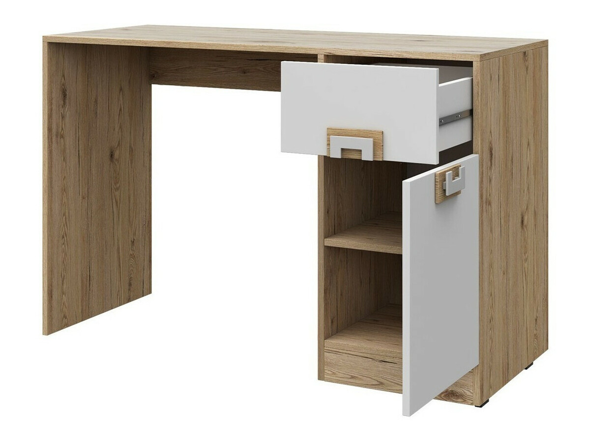 Chambre enfant complète Balvire 116 (Chêne clair + Blanc + Gris)