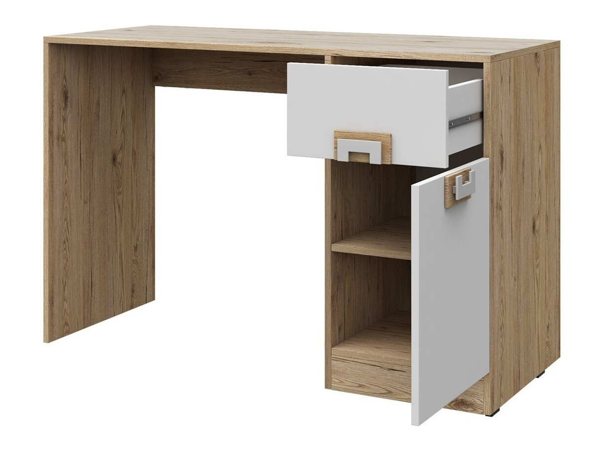Chambre enfant complète Balvire 116 (Chêne clair + Blanc + Turquoise)