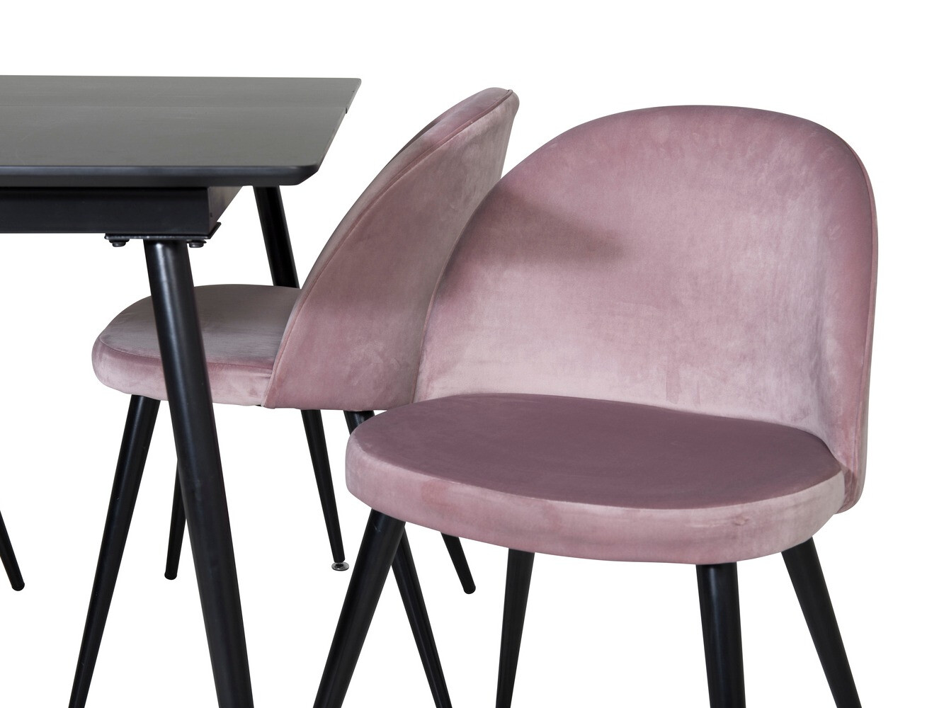 Salle à manger complète Dallas 1521 (Rose + Noir)