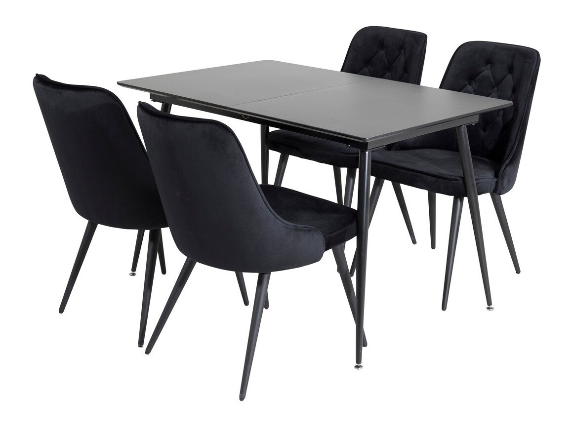 Salle à manger complète Dallas 1522 (Noir)