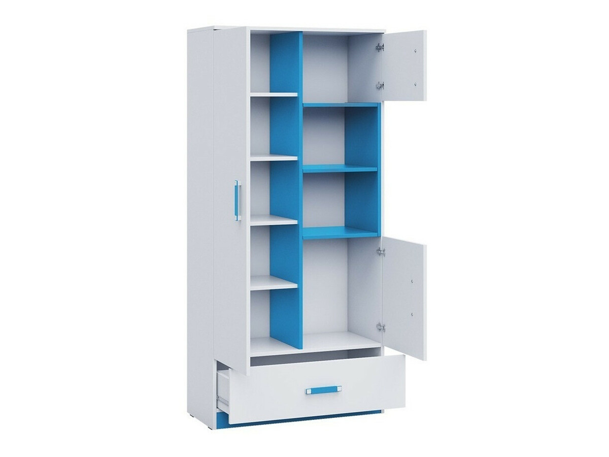 Chambre enfant complète Lorlare 120 (Blanc + Gris)