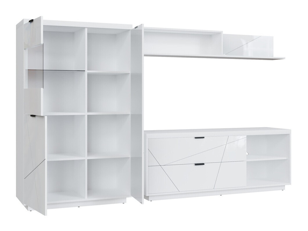 Ensemble de salon Fivale 111 (Blanc brillant + Blanc)
