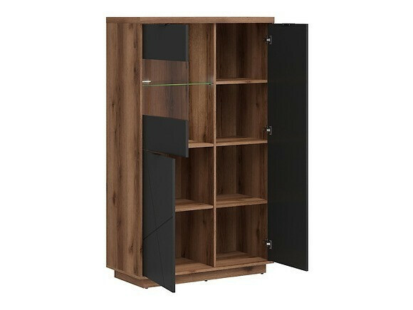 Ensemble de salon Fivale 111 (Chêne delano foncé + Noir mat)