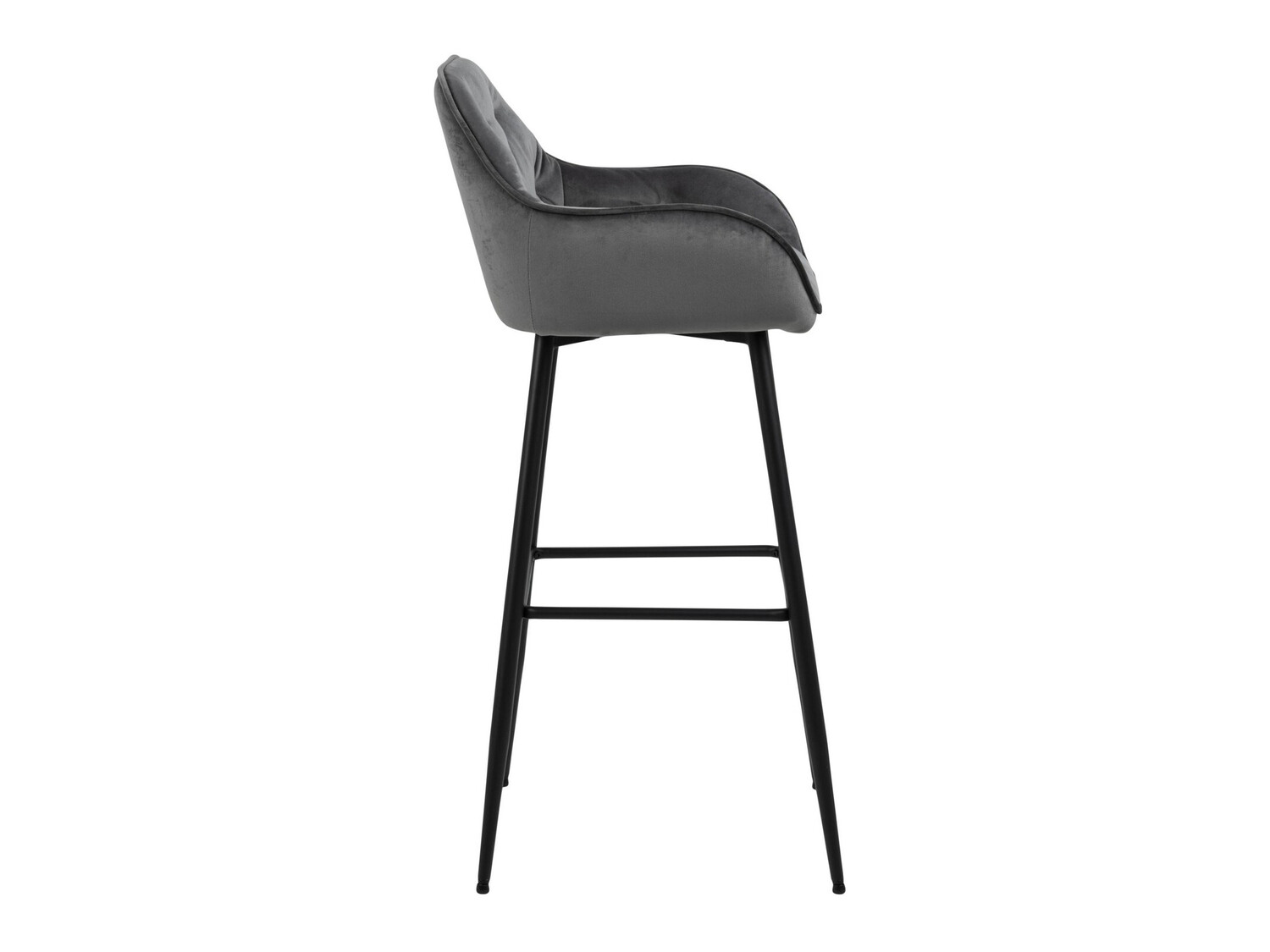 Chaise de bar Norsica 474 (Gris + Noir)