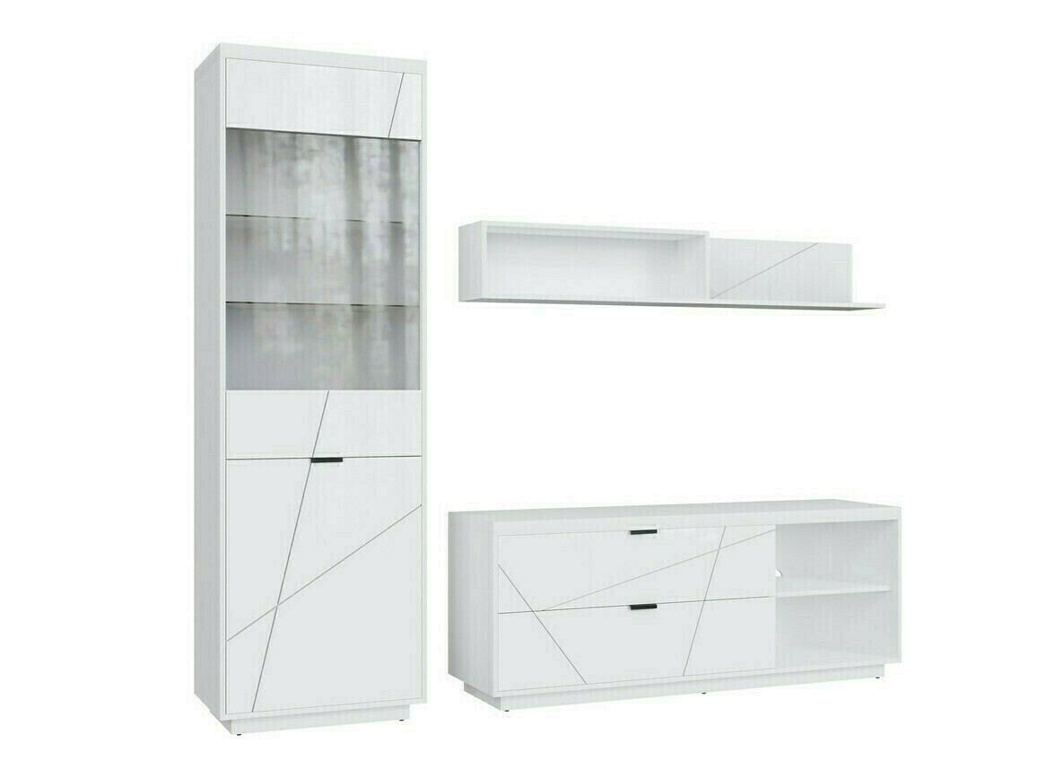 Ensemble de salon Fivale 113 (Blanc brillant + Blanc)