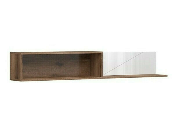 Ensemble de salon Fivale 114 (Chêne delano foncé + Blanc brillant)