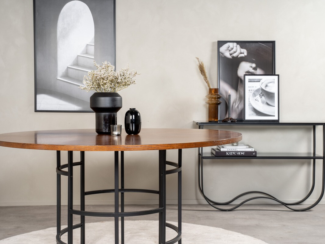 Table Dallas 243 (Marron + Noir)