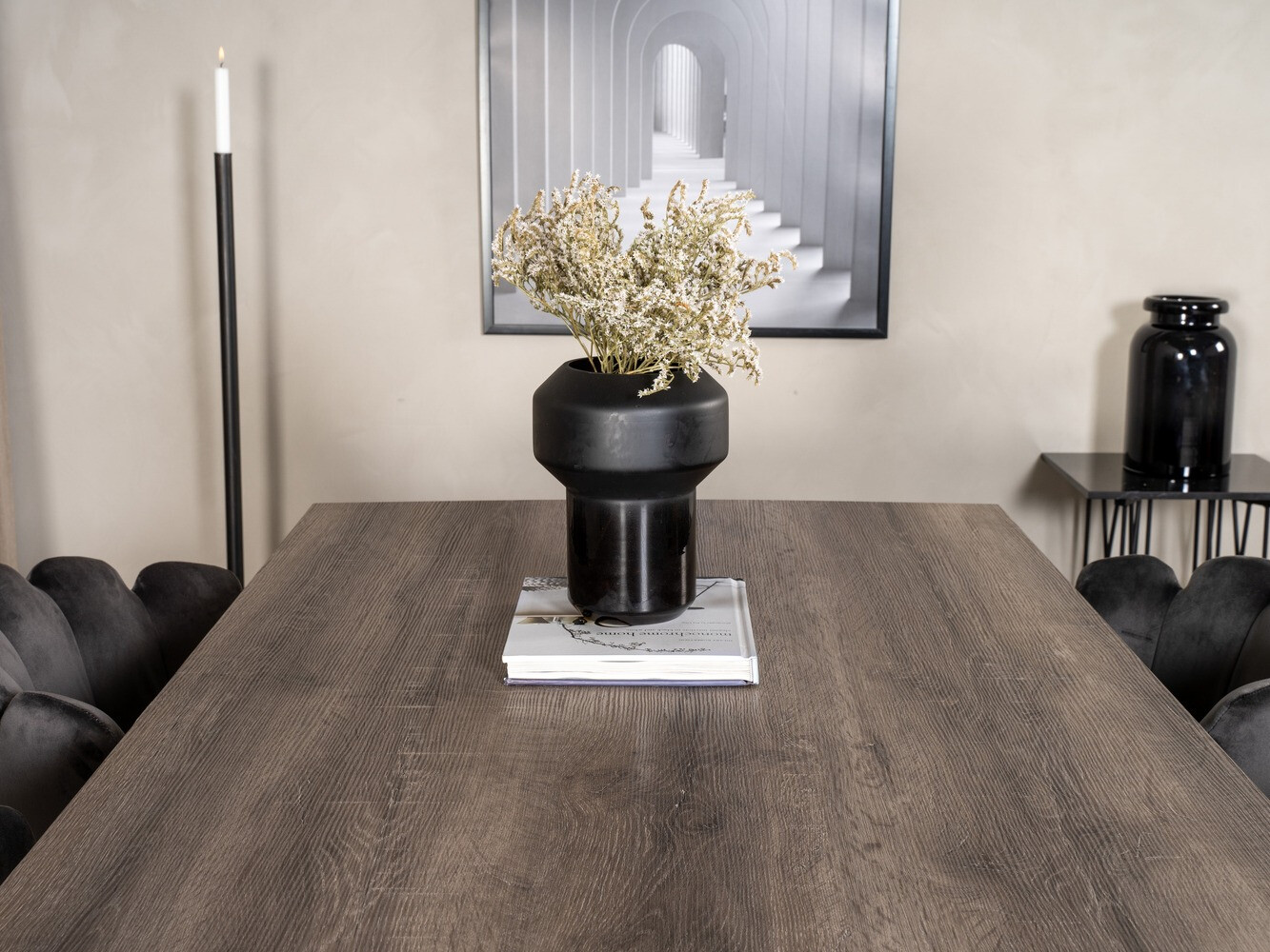 Table Dallas 372 (Clair bois + Noir)