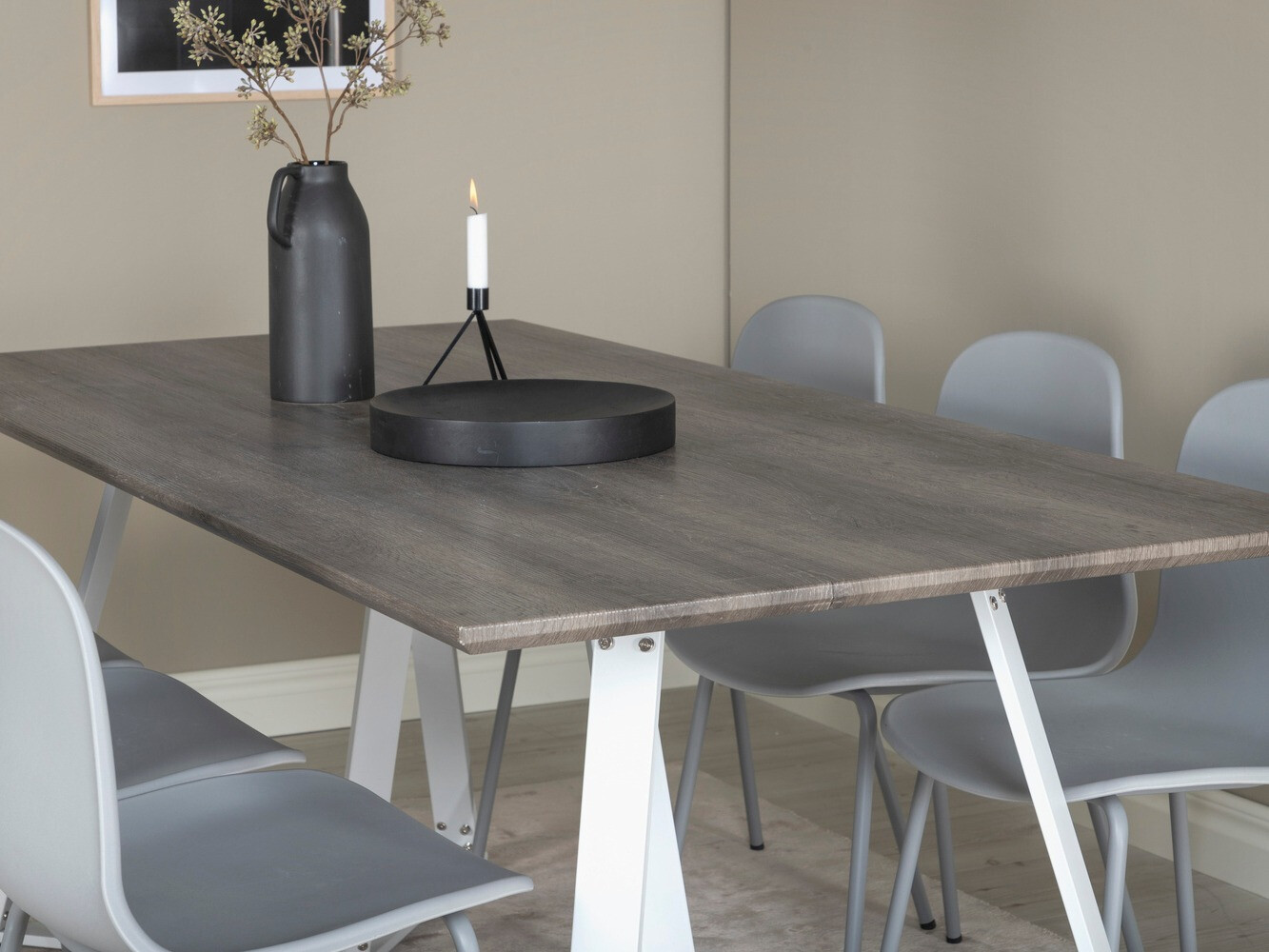 Table Dallas 372 (Gris + Blanc)