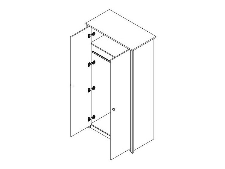 Armoire Elialo 111 (Sonoma chêne foncé)