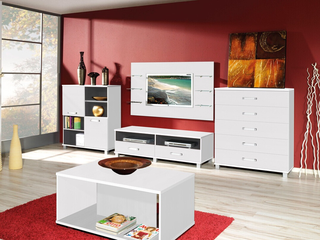 Meuble TV Cirevau 132 (Blanc)