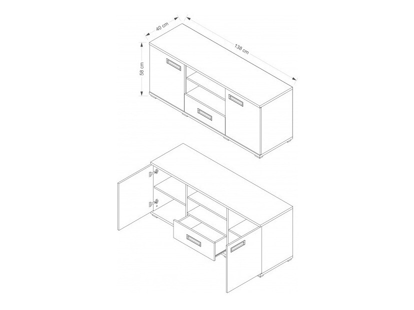 Meuble TV Elicavo 102 (Blanc)