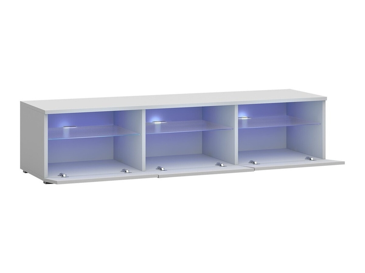 Meuble TV Uva I (Blanc + Gris brillant)
