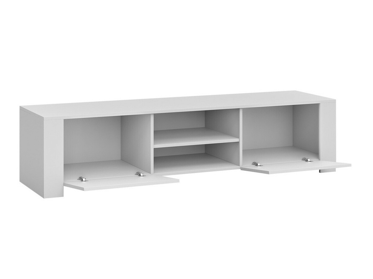 Meuble TV Uva II (Blanc + Gris brillant)