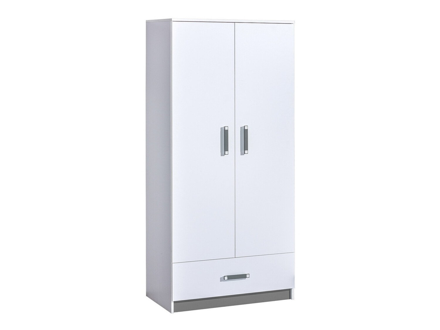 Armoire Lorlare 110 (Blanc + Gris)