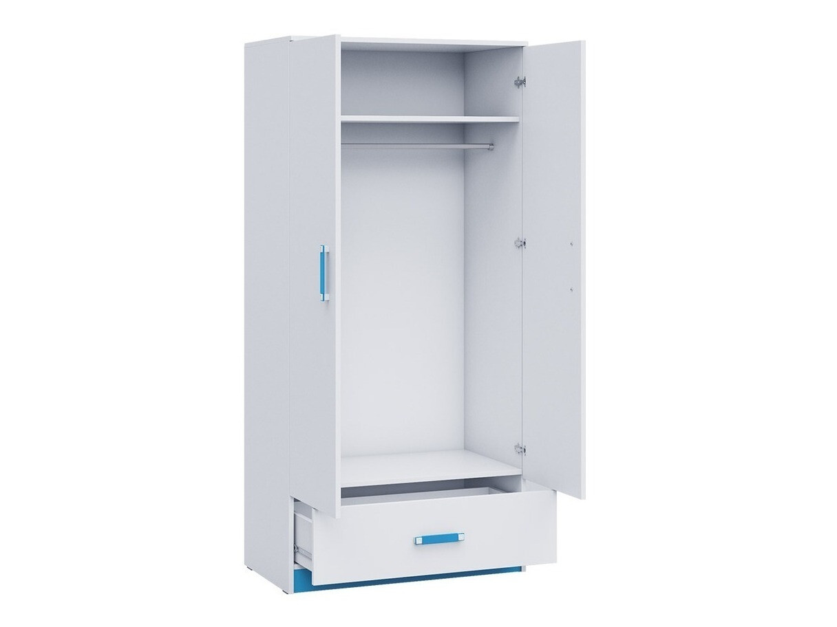 Armoire Lorlare 110 (Blanc + Gris)