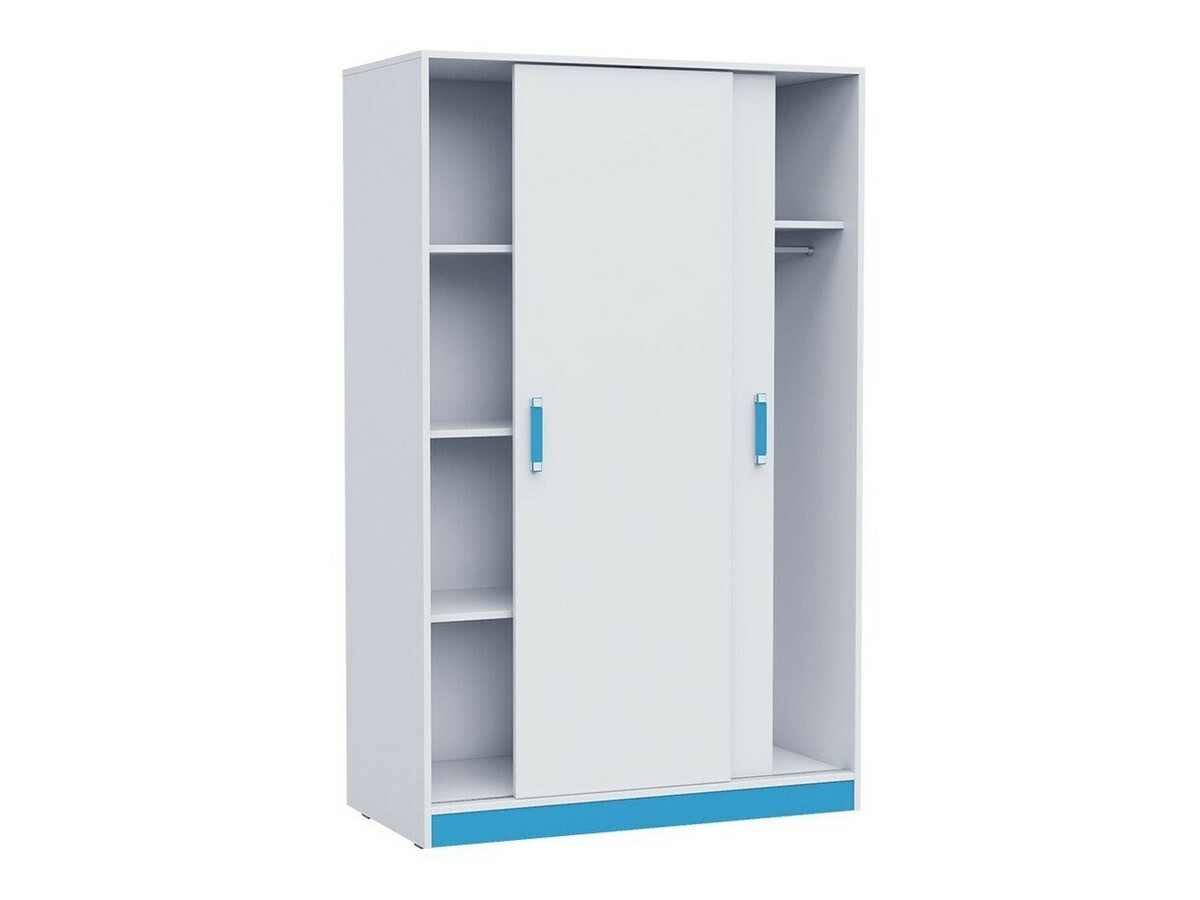Armoire Lorlare 115 (Blanc + Gris)
