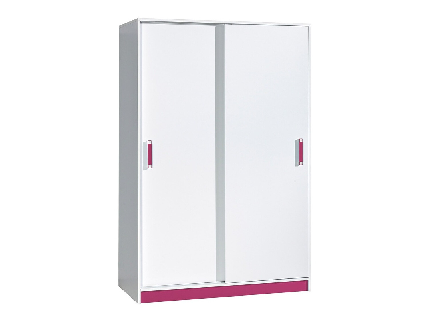 Armoire Lorlare 115 (Blanc + Rose)