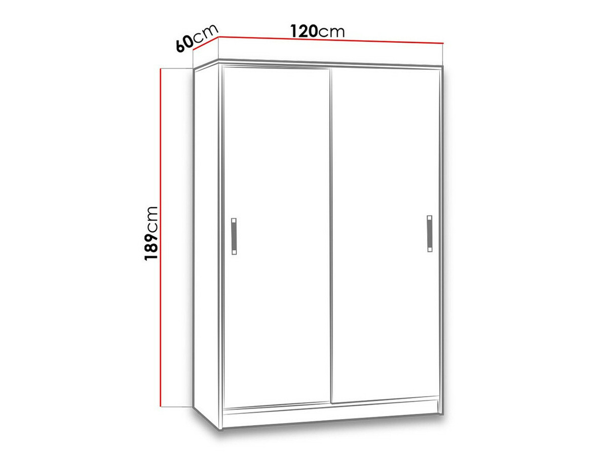 Armoire Lorlare 115 (Blanc + Rose)