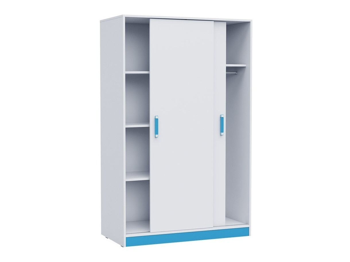 Armoire Lorlare 115 (Blanc + Turquoise)