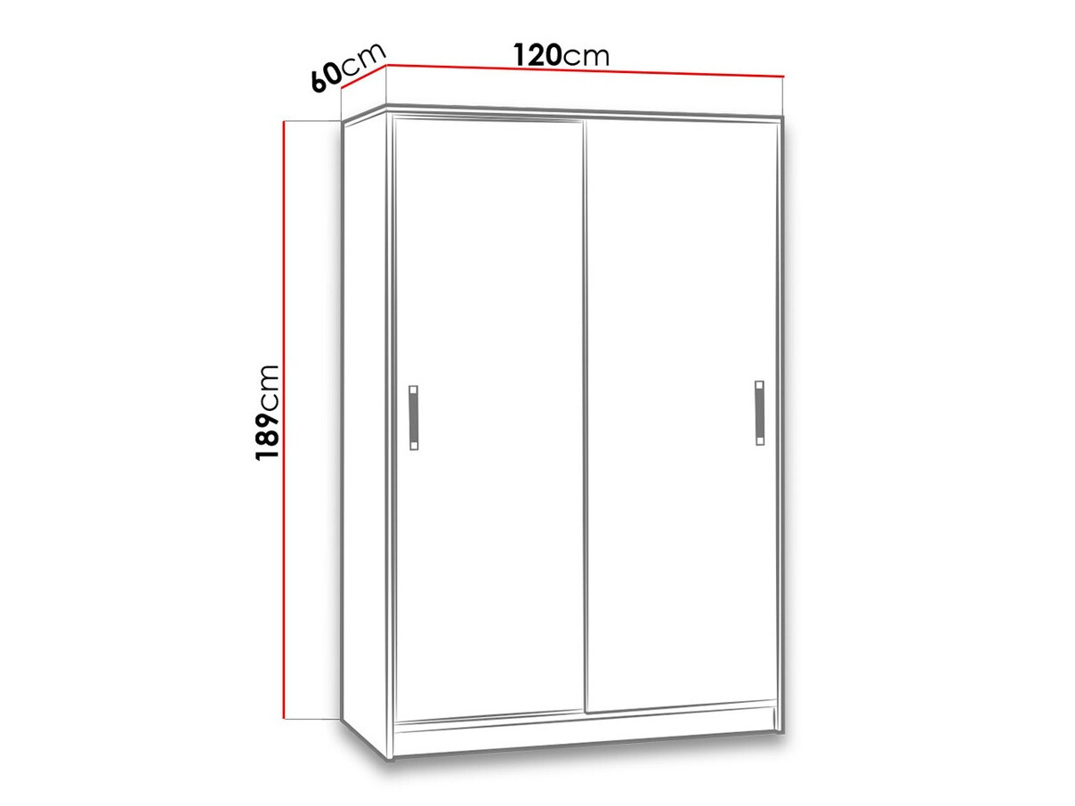 Armoire Lorlare 115 (Blanc + Turquoise)