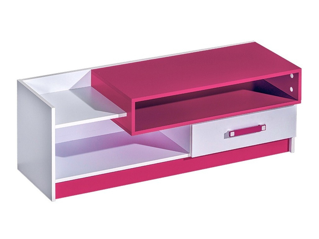 Meuble TV Lorlare 111 (Blanc + Rose)