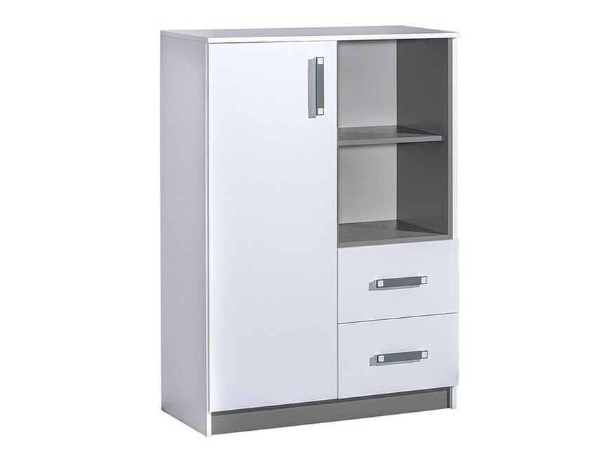 Commode Lorlare 105 (Blanc + Gris)