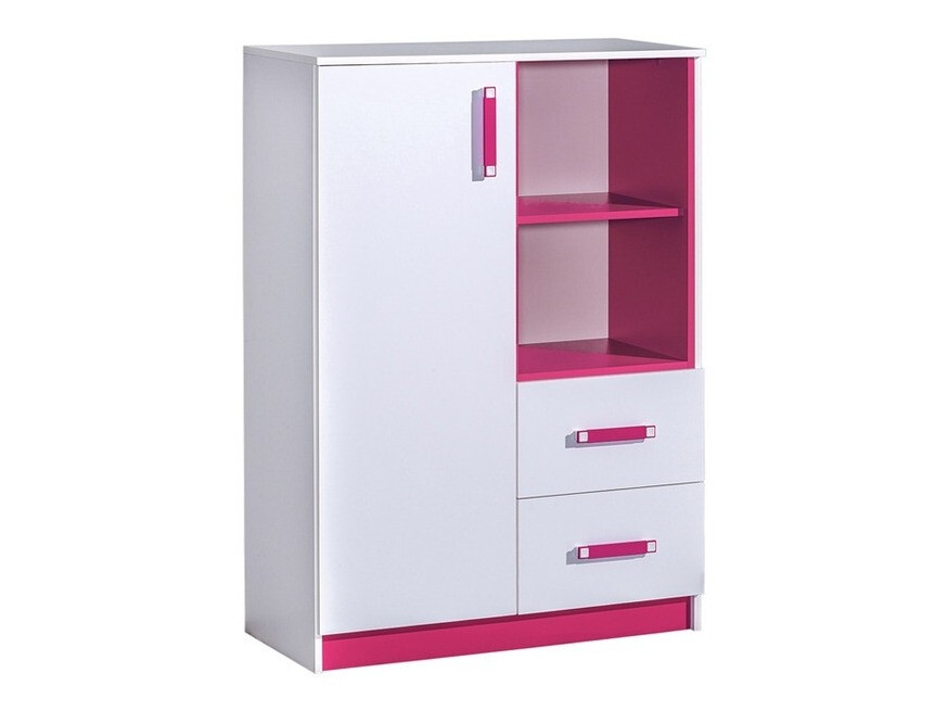 Commode Lorlare 105 (Blanc + Rose)