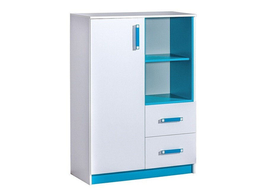 Commode Lorlare 105 (Blanc + Turquoise)