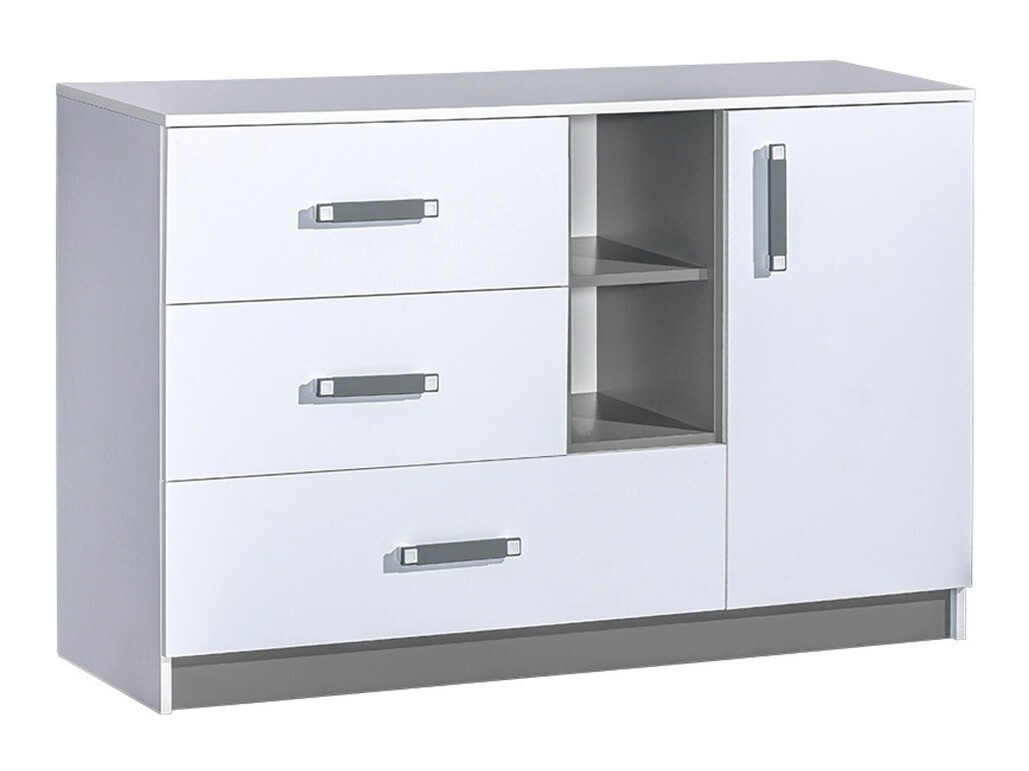 Commode Lorlare 107 (Blanc + Gris)