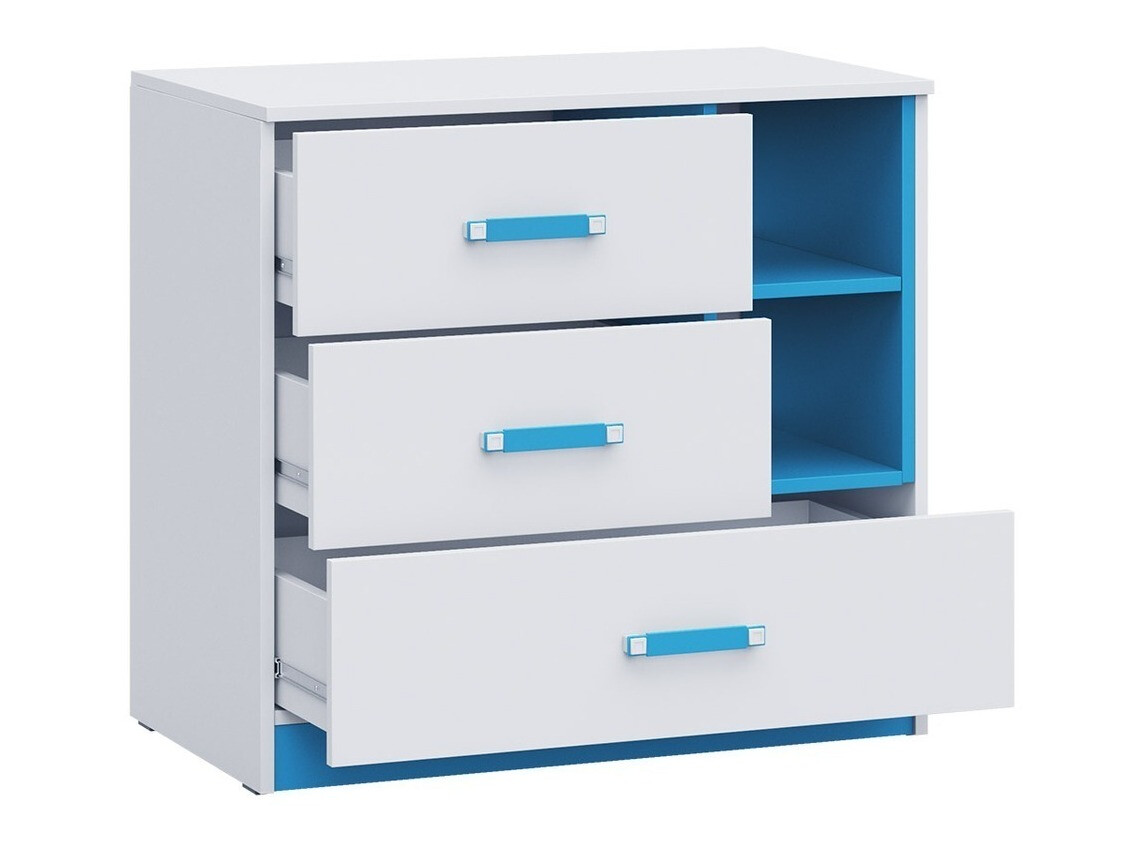Commode Lorlare 108 (Blanc + Turquoise)