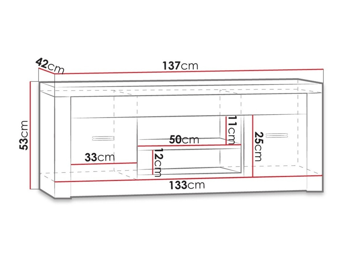 Meuble TV Serfeno 106 (Frêne)