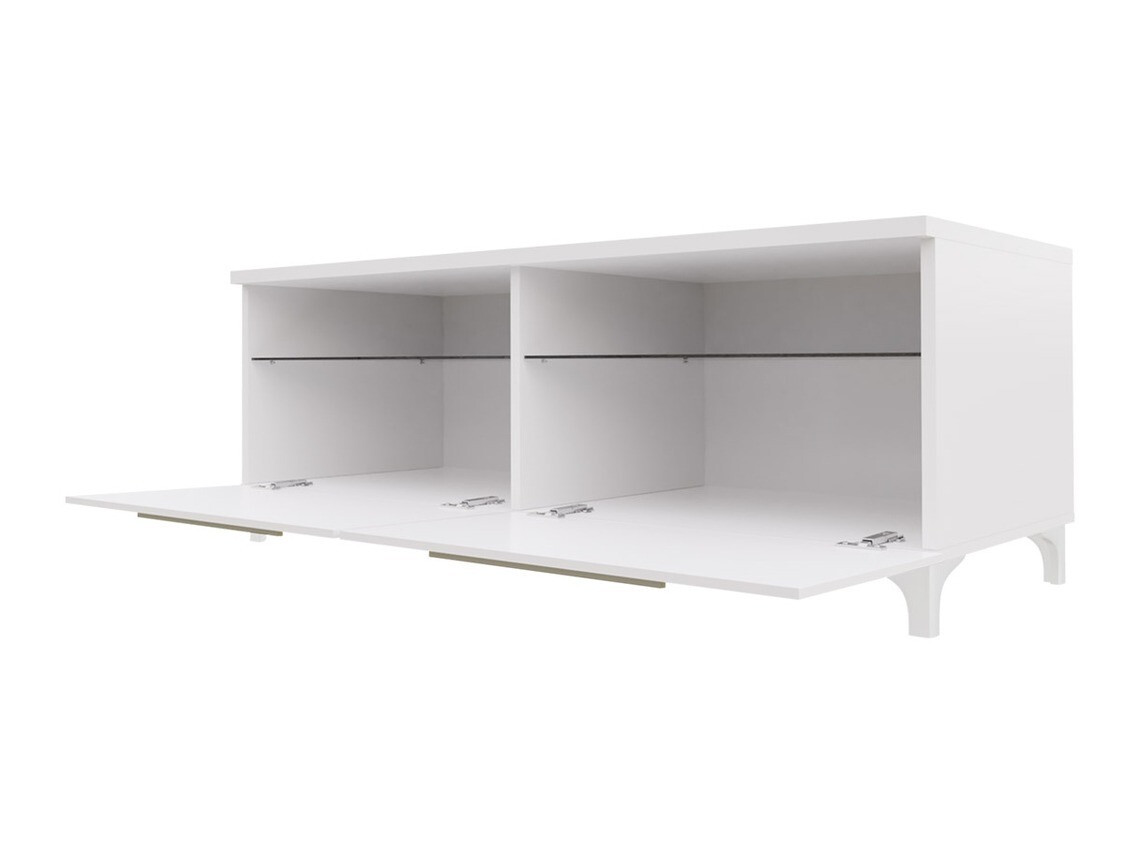 Meuble TV Uva V (Blanc + Noir brillant)