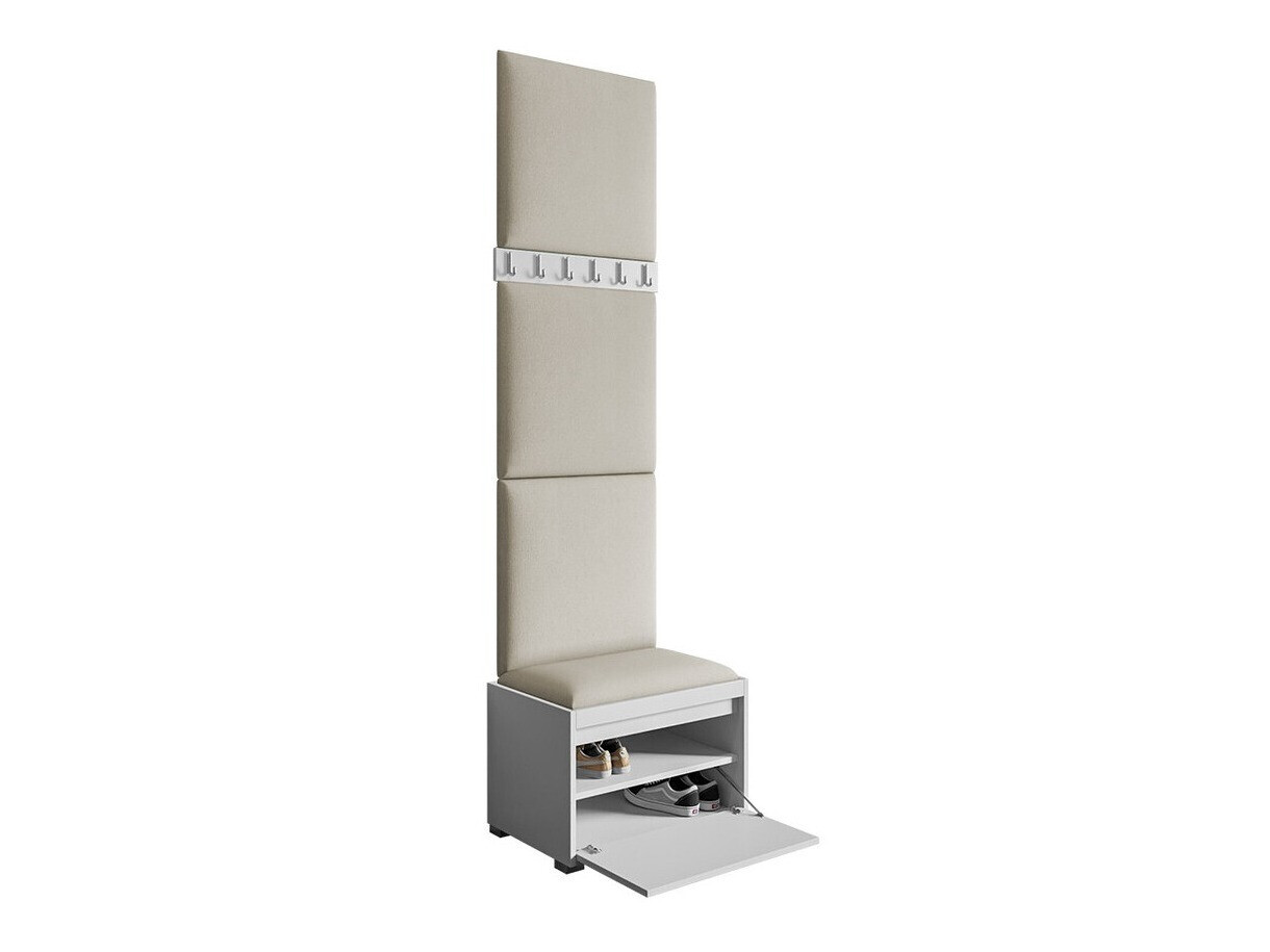Meuble d'entrée Comfivo Pinus IX (Blanc + Manila 02)